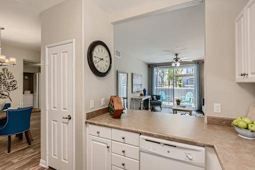 Kitchen storage at Santa Rosa Apartments