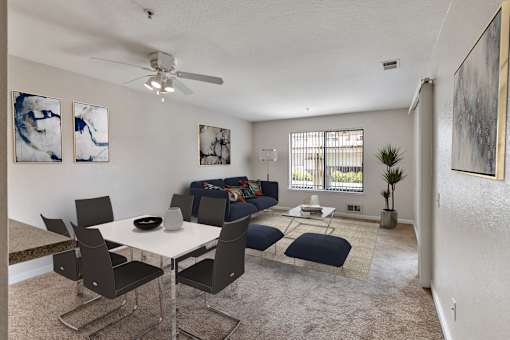 Ceiling fans in apartments at Del Norte Place Apartment Homes, El Cerrito