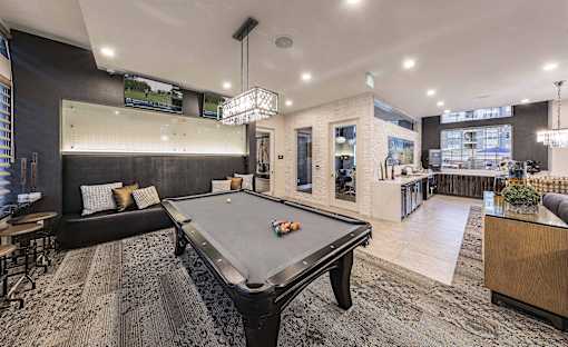 pool table in clubhouse at Malbec at Vallagio