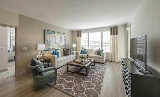 spacious living room at Malbec at Vallagio