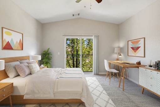 spacious bedroom at Caviata at Kiley Ranch