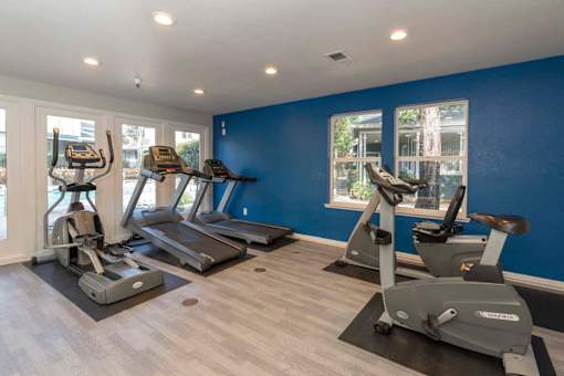 Cardio Machines In Gym at Atwood Apartments, Citrus Heights, CA