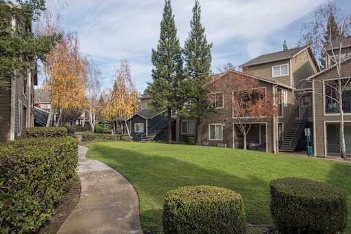Green Space Walking Trails at Atwood Apartments, California