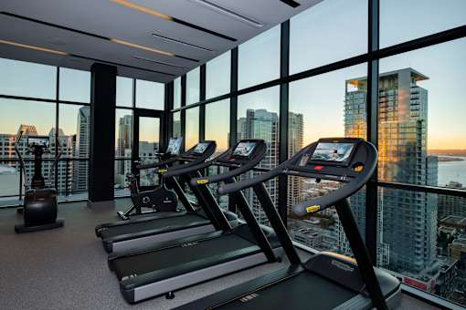 fitness center views at Luma