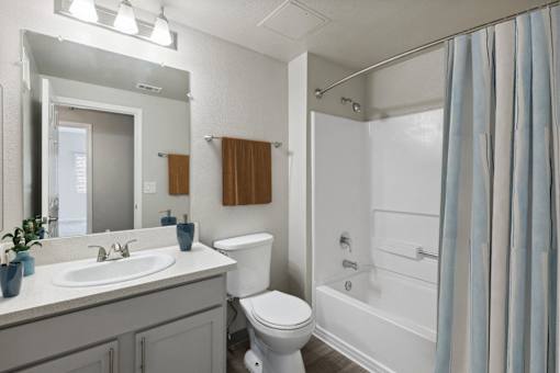 a bathroom with a sink toilet and a shower