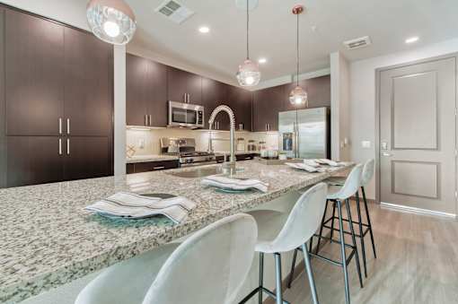 Kitchen at Centra Midtown Apartments