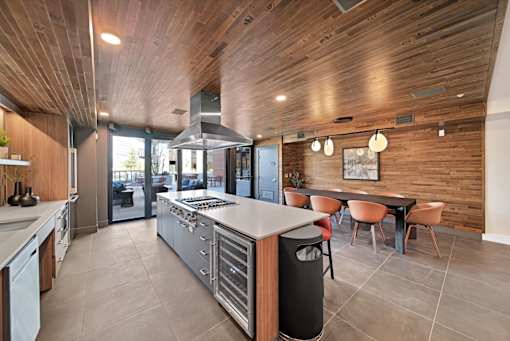 Kitchen in the clubhouse at The Bower