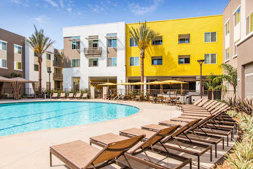 Pool area at Marc San Marcos Apartments