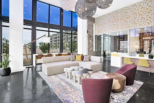 community lounge area at Aya Apartments