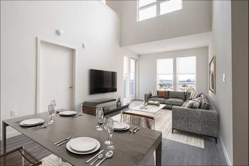 Furnished Kitchen at The Herald Apartments