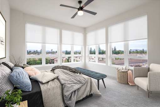 Furnished Guest Bedroom at The Herald Apartments