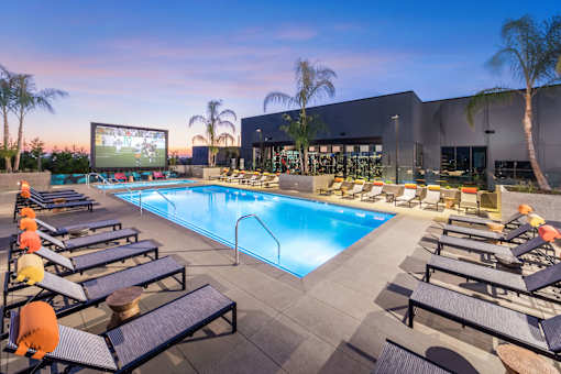 Twilight Pool at The Herald Apartments