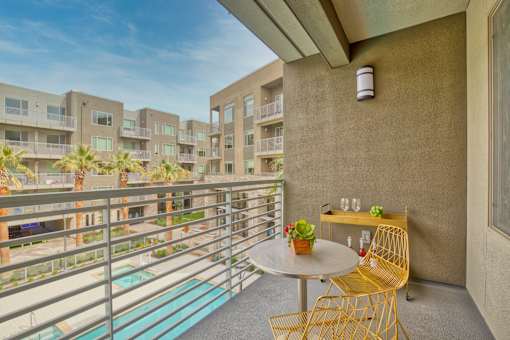 balcony views at Aya Apartments