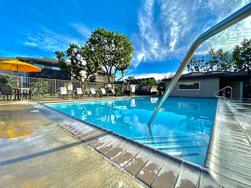 the swimming pool at our apartments