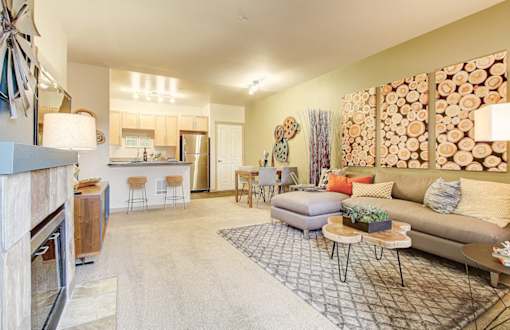 Modern Track Lighting, at Newberry Square Apartments, 16116 Ash Way, WA