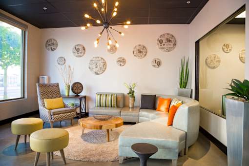 Picturesque Lobby Area at Pine at 6th, California