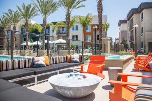outdoor lounge area