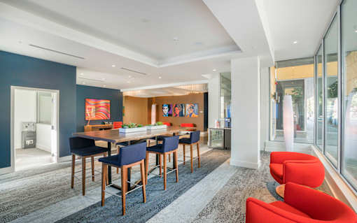 resident clubhouse at Twenty20 Mad Apartments