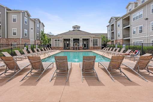 Sparkiling swimming pool