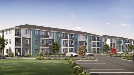 Exterior rendering of The Alston Apartments