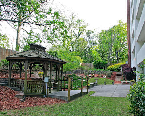 Croft House Elderly Apartments in Aiken, SC - Exterior, showing gazebo