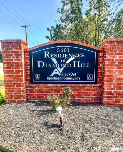 Sign at The Residences of Diamond Hill