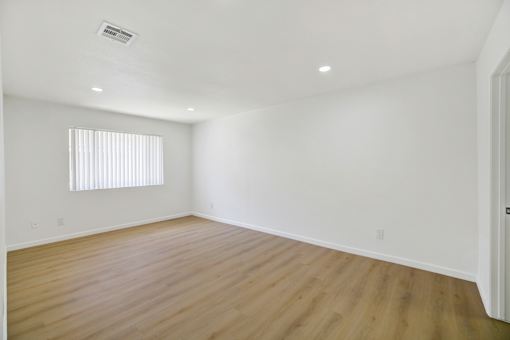 Unfurnished room with recessed lighting and window blinds at Coventry Square Apartments, Upland, CA