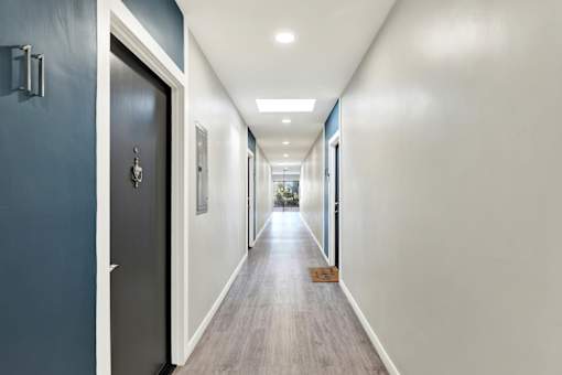 Long Hallway at Federal Apartments, Los Angeles California
