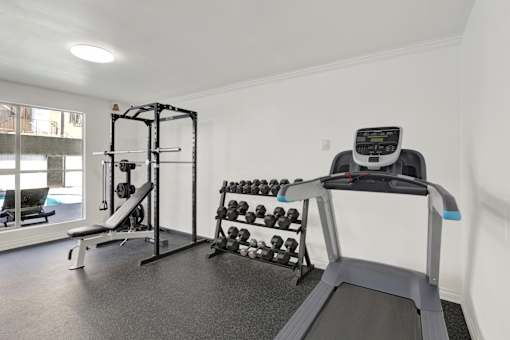 Gym at Chateau La Fayette, California, 90057