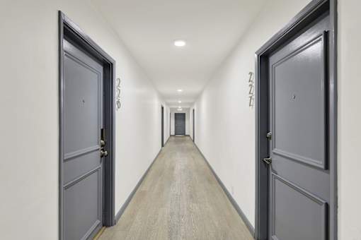 Long Hallway at Chateau La Fayette, Los Angeles, CA