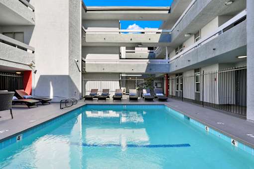 Outdoor Swimming Pool at City Park View, Los Angeles, CA, 90057