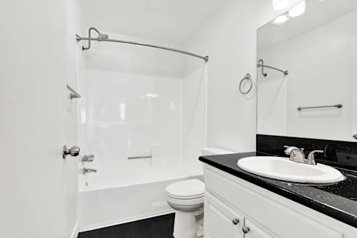 White Bathroom at Elmwood Gardens, Burbank, CA