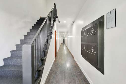 Large Hallway And Staircase at Barton Apartments, Los Angeles