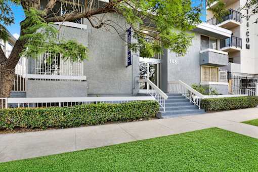 Entrance with Walkway at Occidental Apartments, Los Angeles, CA