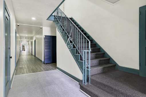 Staircase at Hobart Apartments, Los Angeles, CA, 90029