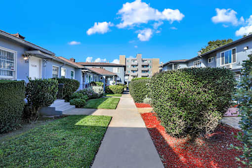 A residential area with a clear blue sky above at Sylvan Gardens,Van Nuys,91401