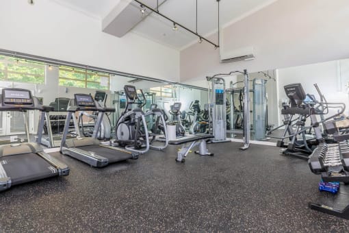 the gym is equipped with state of the art equipment at Delano, Redmond, 98052