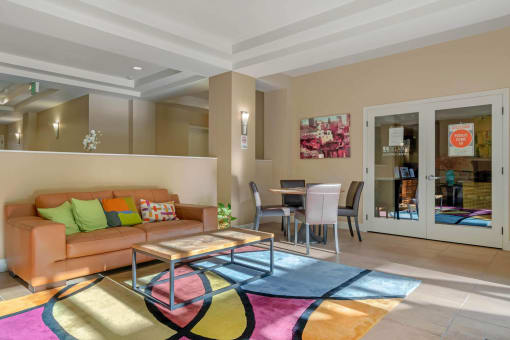 a living room with a couch and a table  at Delano, Washington, 98052