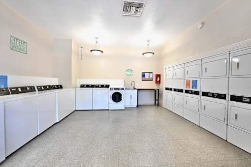 Laundry room with washers and dryers at Mountain Vista, Sierra Vista