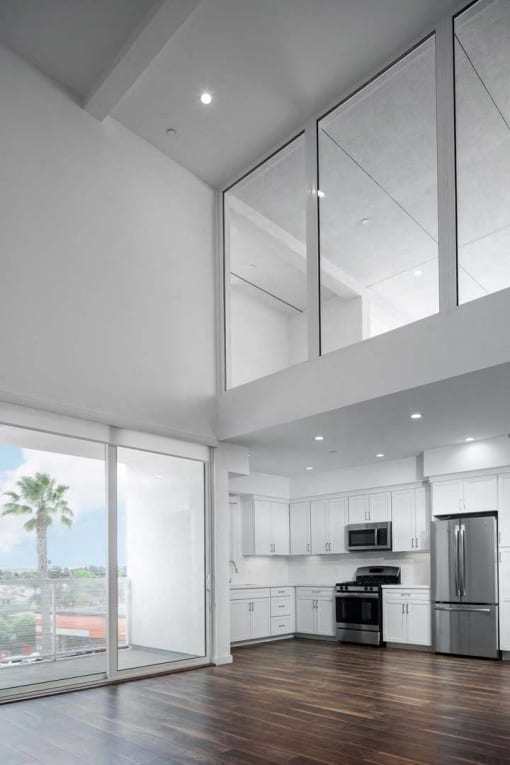 Living room area view at The Lucky Apartments, California, 90066