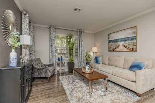 Living Room with Chair at Oxbow Hill Country, Boerne, 78006