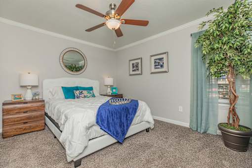 Bedroom with Comfortable Bed at Oxbow Hill Country, Boerne, Texas