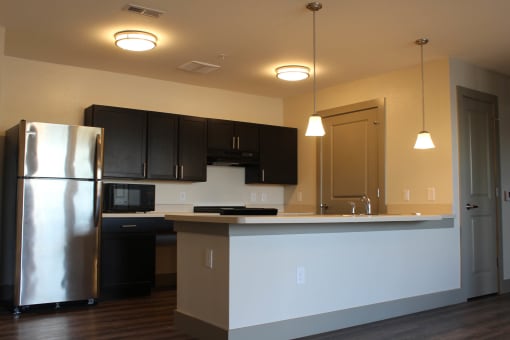 Kitchen Unit at Gladstone Apartments, Columbus, Indiana