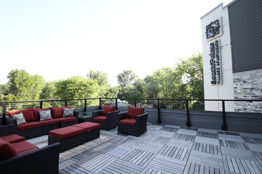 3rd Floor Balcony at SouthPointe Village Apartments, LP, Indiana, 46038