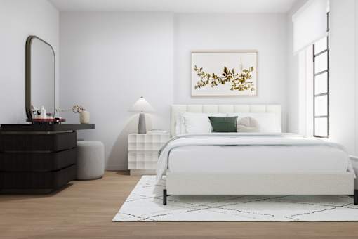 Cozy bedroom with stylish interior details