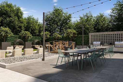 Outdoor BBQ area designed for entertaining and casual dining