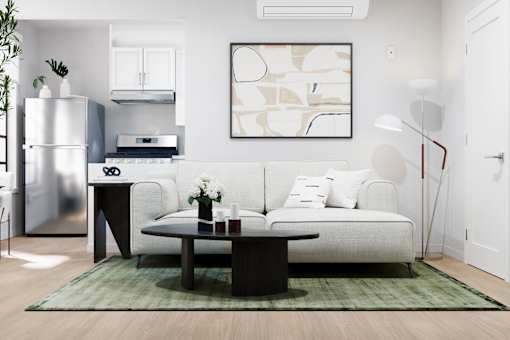 Spacious living area designed with modern style