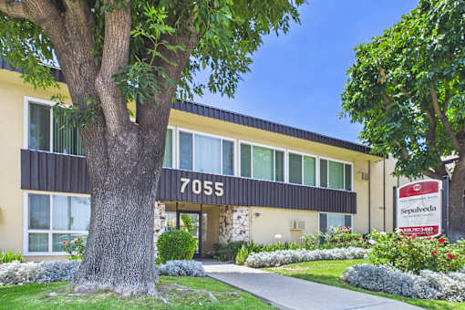 A building with the number 7055 on it.