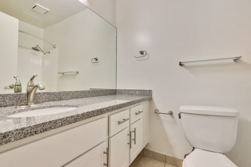 Bathroom With Granite Or Quartz Countertops