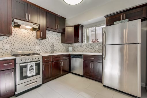 Spacious kitchen in studio apartments and one bedroom apartments
